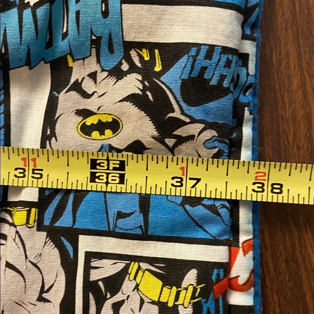 Handmade Blue DC Comic Book/ Batman Patterned Blanket - Picture 16 of 16